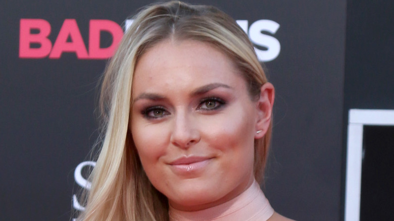 Lindsey Vonn at an event, smiling