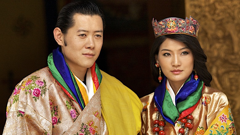 King Jigme and Queen Jetsun of Bhutan at event