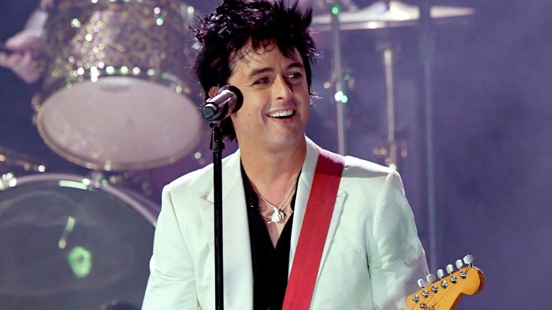 Billie Joe Armstrong performing on stage