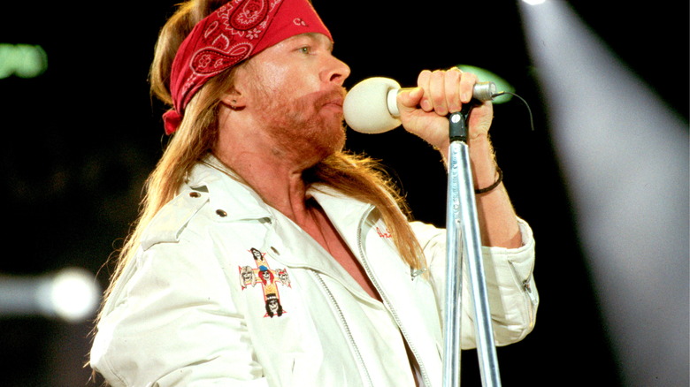 Axl Rose performing