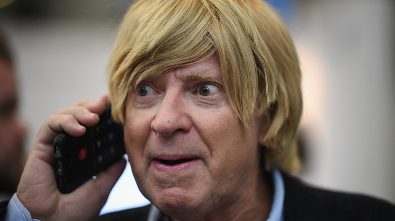 Michael Fabricant talking on his phone