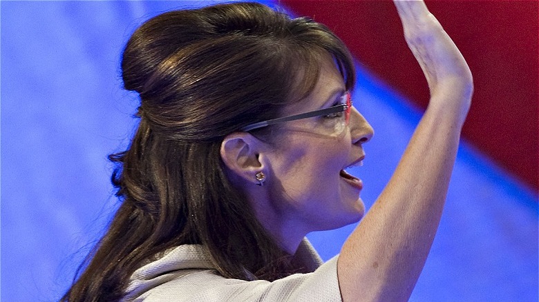 Sarah Palin's bumped-up hairstyle at the 2008 RNC