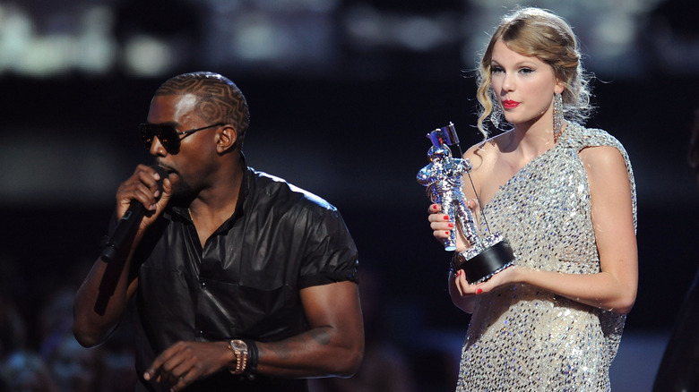 Kanye West and Taylor Swift at the VMAs