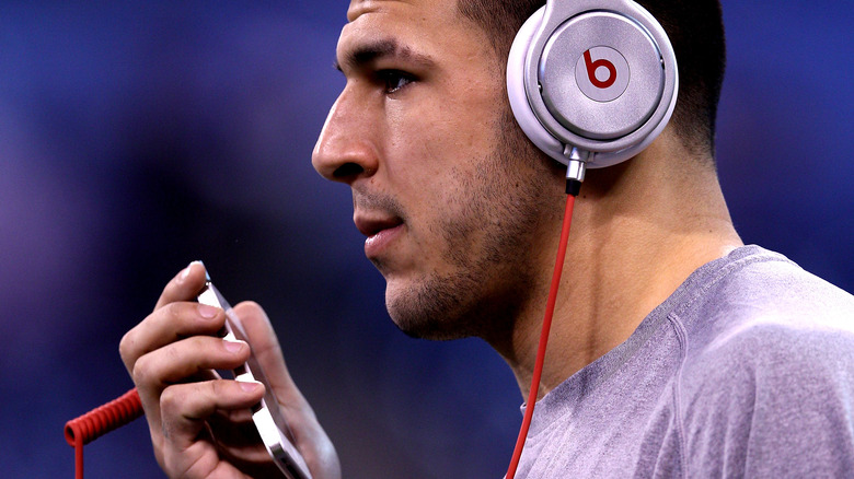 Aaron Hernandez on the phone