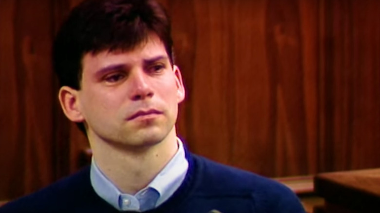Lyle Menendez cries during trial