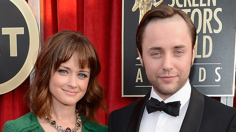 Alexis Bledel, Vincent Kartheiser smiling