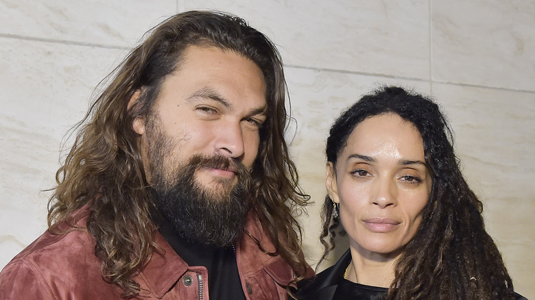 Jason Momoa, Lisa Bonet smiling