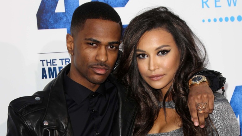 Big Sean putting arm around Naya Rivera