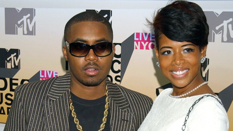 Nas and Kelis both smiling