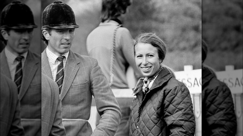 Mark Phillips and Princess Anne chatting