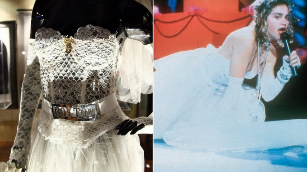 The dress Madonna wore to the 1984 VMAs; Madonna performs at the 1984 MTV Video Music Awards