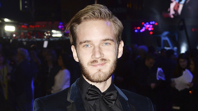 Pewdiepie smirking 