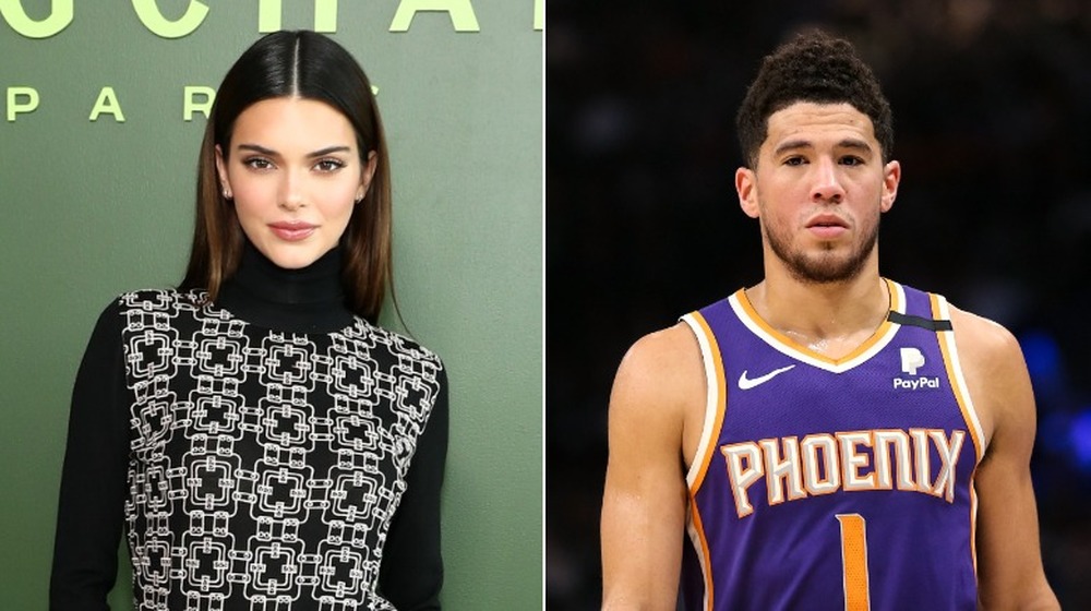 Kendall Jenner at an event, Devin Booker on court