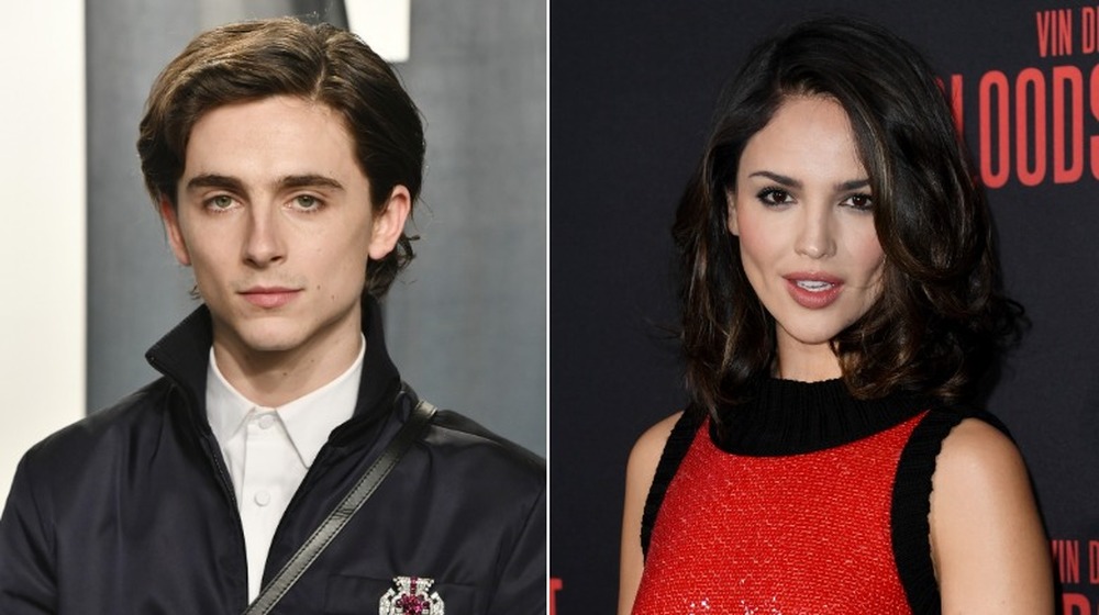 Eiza González and Timothée Chalamet at events