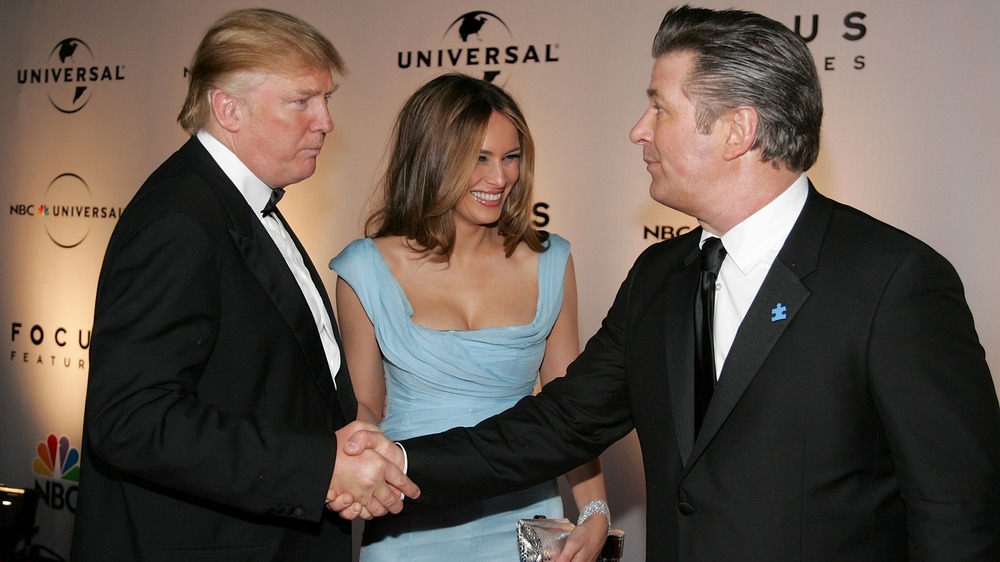 Donald and Melania Trump with Alec Baldwin