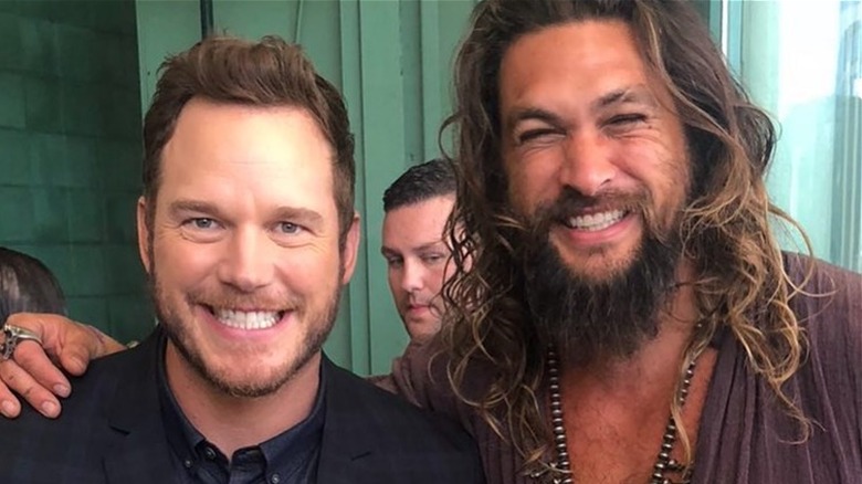 Chris Pratt and Jason Momoa smiling