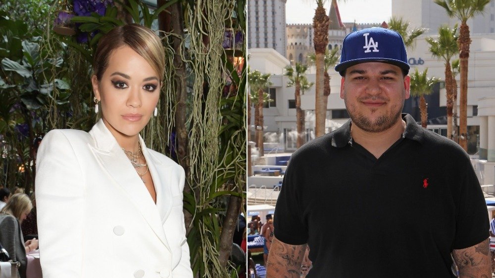 Rita Ora and Rob Kardashian split image