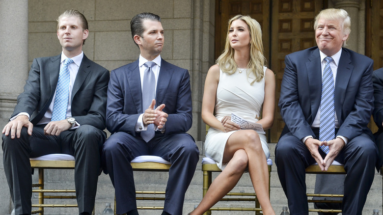 The eldest Trump children and Donald Trump