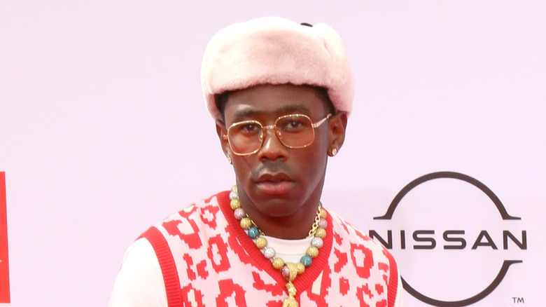 Tyler, the Creator pink fuzzy hat