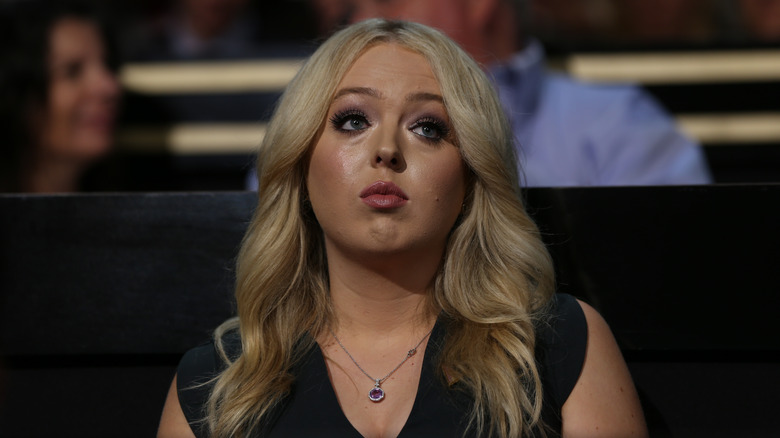 Tiffany Trump in purple eyeshadow 