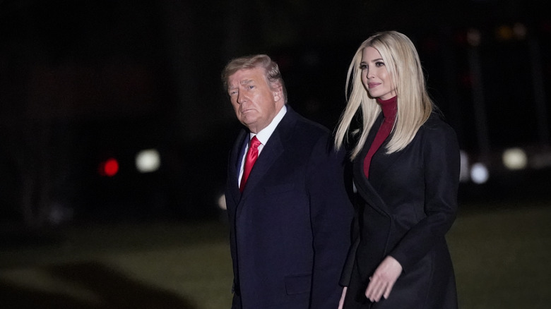Donald Trump and Ivanka Trump walking