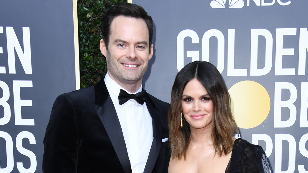 Bill Hader and Rachel Bilson at the Golden Globes 