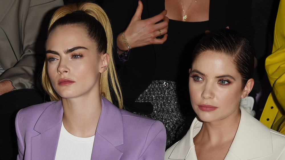 Cara Delevingne and Ashley Benson at a fashion show 