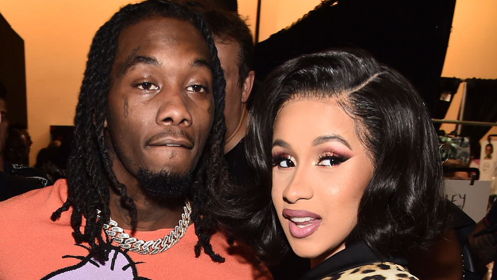 Offset and Cardi B looking intense 