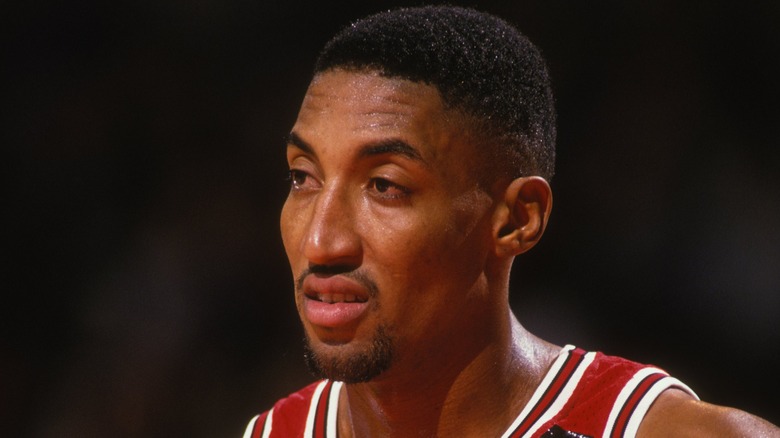 Scottie Pippen on the court