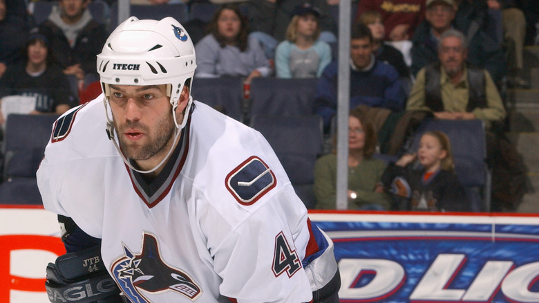 Tod Bertuzzi playing for the Vancouver canucks