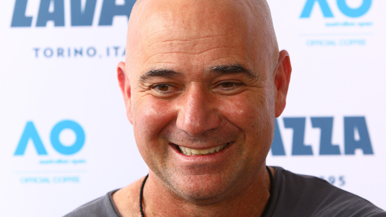 Andre Agassi attending an event for the Australian Open