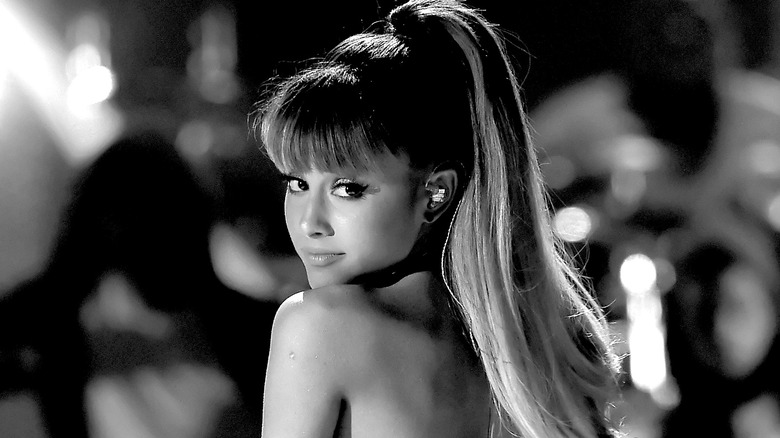 Ariana Grande looking over shoulder