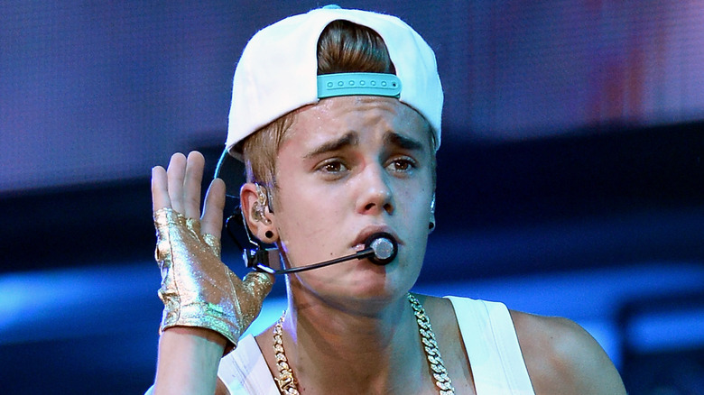 Justin Bieber performing