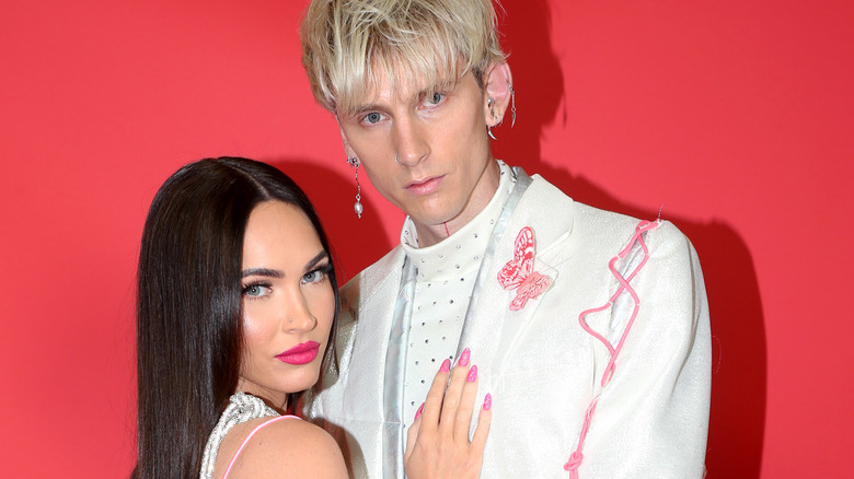 Megan Fox and Machine Gun Kelly posing together