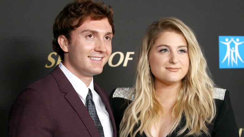 Daryl Sabara and Meghan Trainor posing