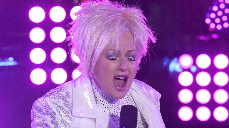 Cyndi Lauper performing on NYE in 2020