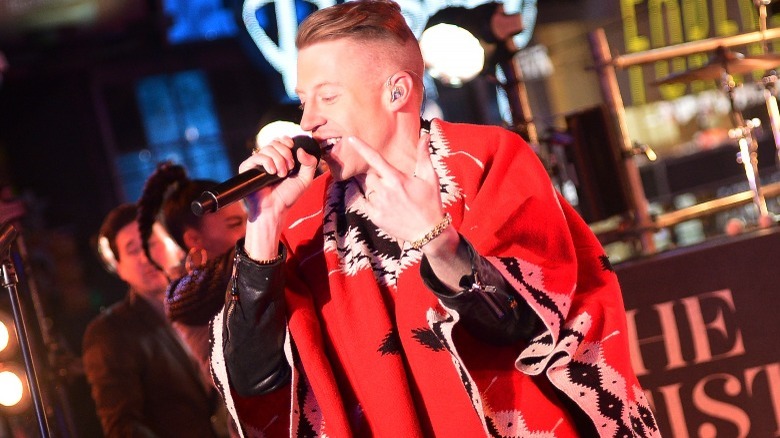 Macklemore in his poncho