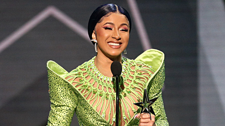 Cardi B accepts the Album of the Year award for 'Invasion of Privacy' onstage at the 2019 BET Awards