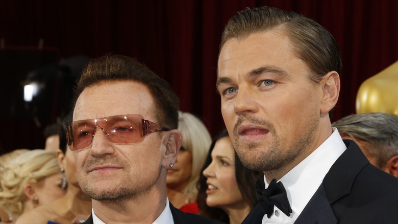 Bono with Leonardo DiCaprio