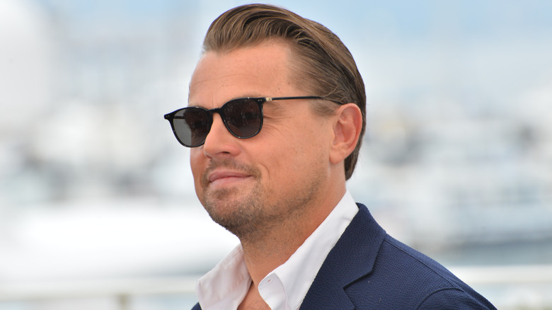 Leonardo DiCaprio wearing sunglasses outdoors