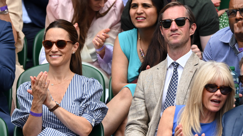 Pippa Middleton and James Matthews pictured together at Wimbledon.