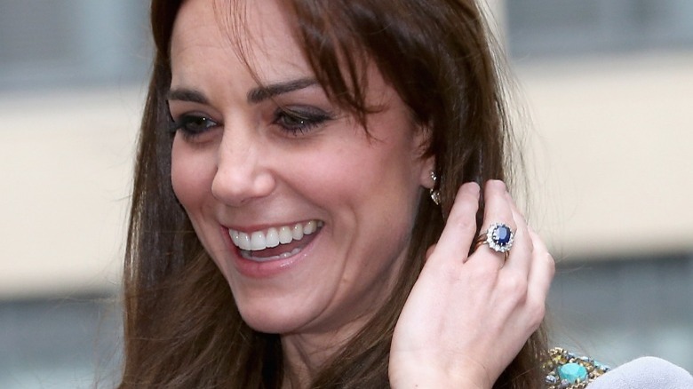 Kate Middleton laughing with ring 