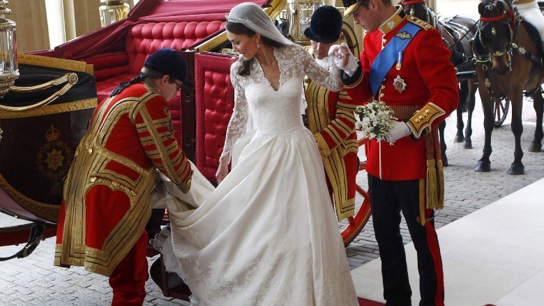 Kate Middleton wearing her wedding dress