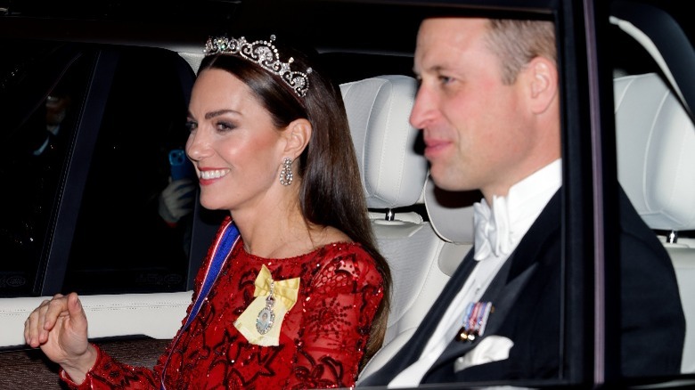 Kate Middleton and Prince William in a car