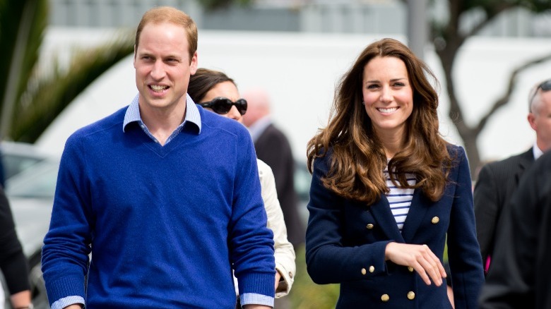 Prince William and Kate Middleton out for a stroll