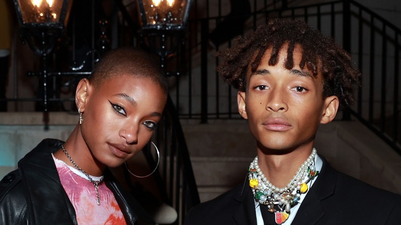 Willow and Jaden Smith posing