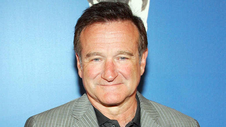 Robin Williams with brown hair