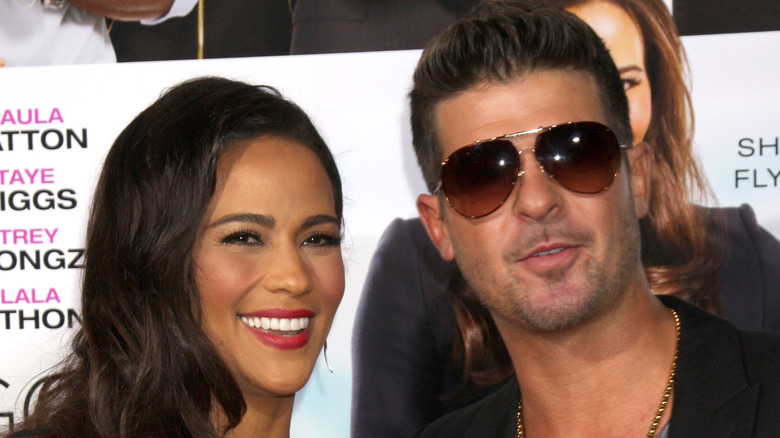 Robin Thicke and ex-wife Paula Patton at an event