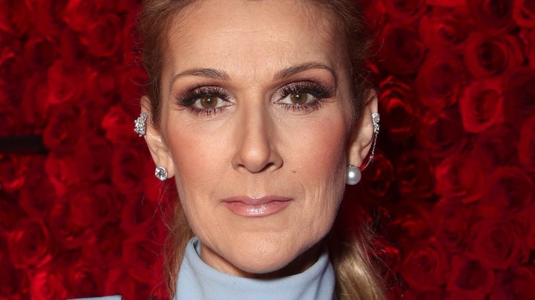 Celine Dion looking at camera