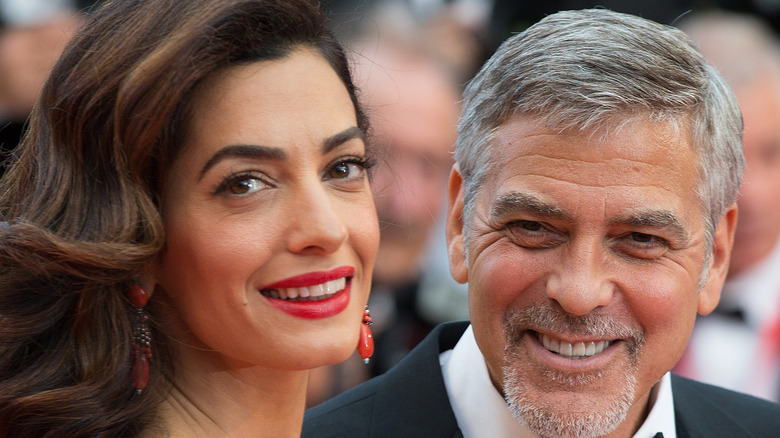 George and Amal Clooney at a event
